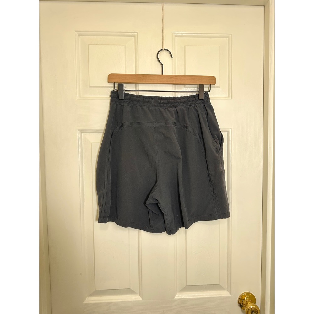 Unavailable - Lululemon Mens Pace Breaker Athletic Training Shorts Black Grey - Picture 4 of 5